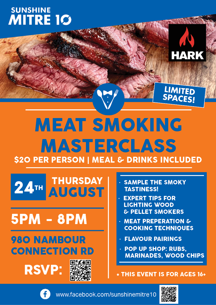 Nambour Meat Smoking Masterclass Sunshine Mitre 10
